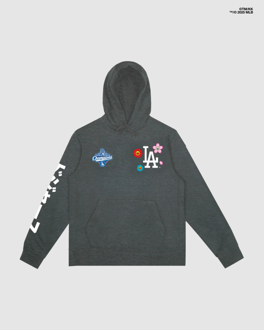 MLB連帽上衣 Takashi Murakami X Los Angeles Dodgers 村上隆 X 洛杉磯道奇灰 世界大賽冠軍 連帽上衣 聯名款 連霸 Fanatics Hoodie 全新