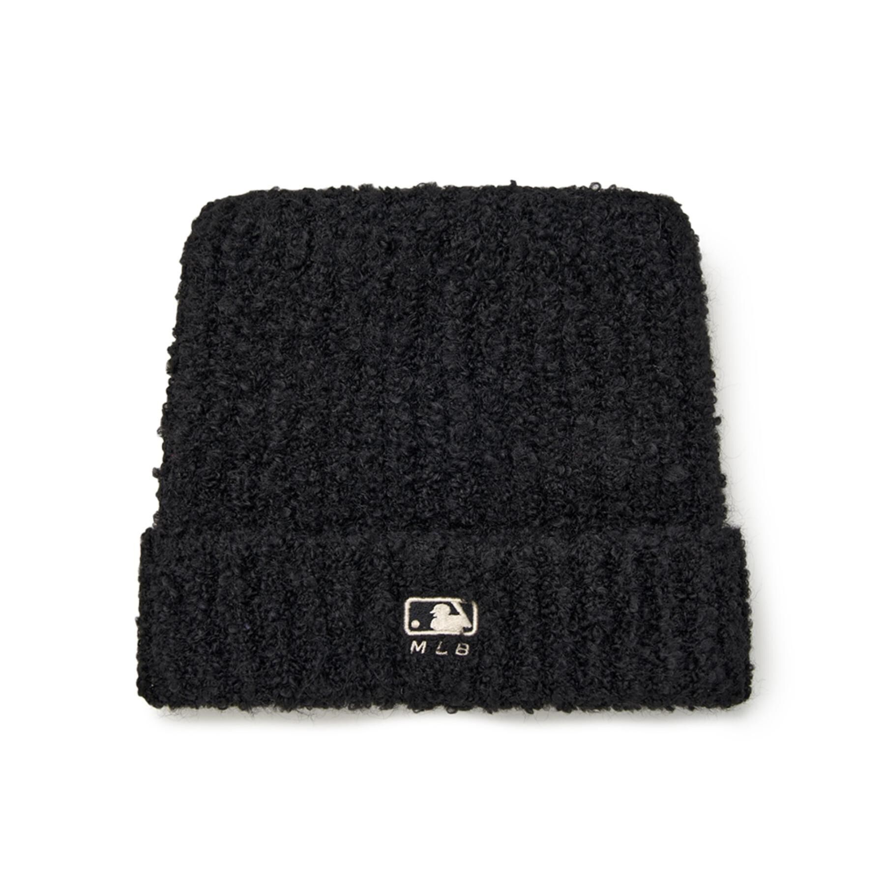 MLB 條紋貓耳針織毛帽 黑白 紐約洋基隊3ABNB1656-50BKS / 粉 洛杉磯道奇隊3ABNB1656-07PKS