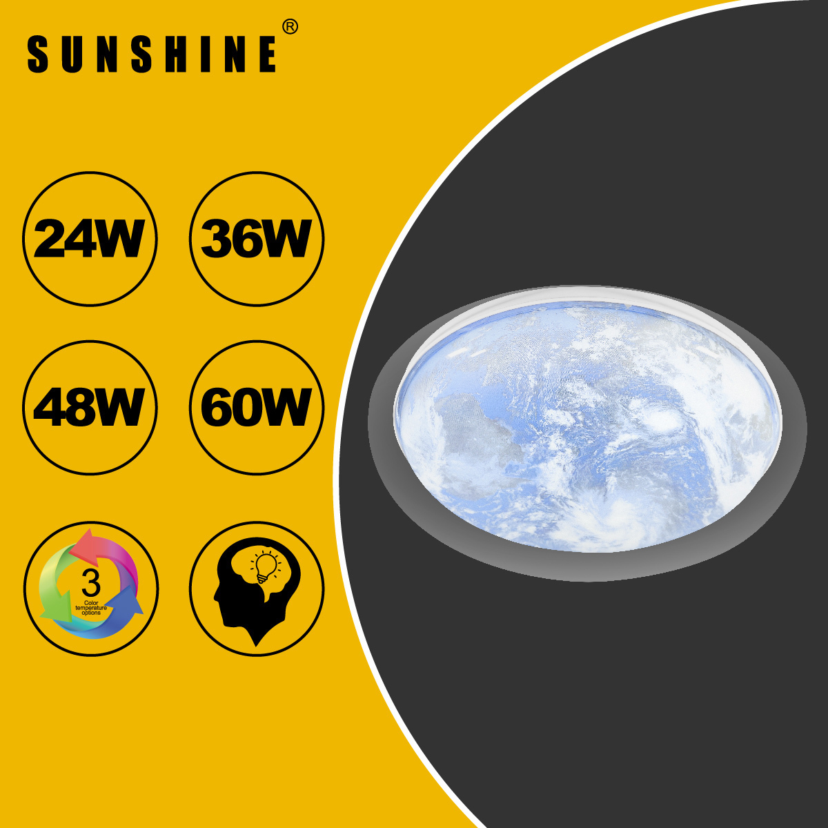 [CLE1款] 天花吸頂燈 三色溫/遙控三色溫 24W / 36W / 48W / 60W