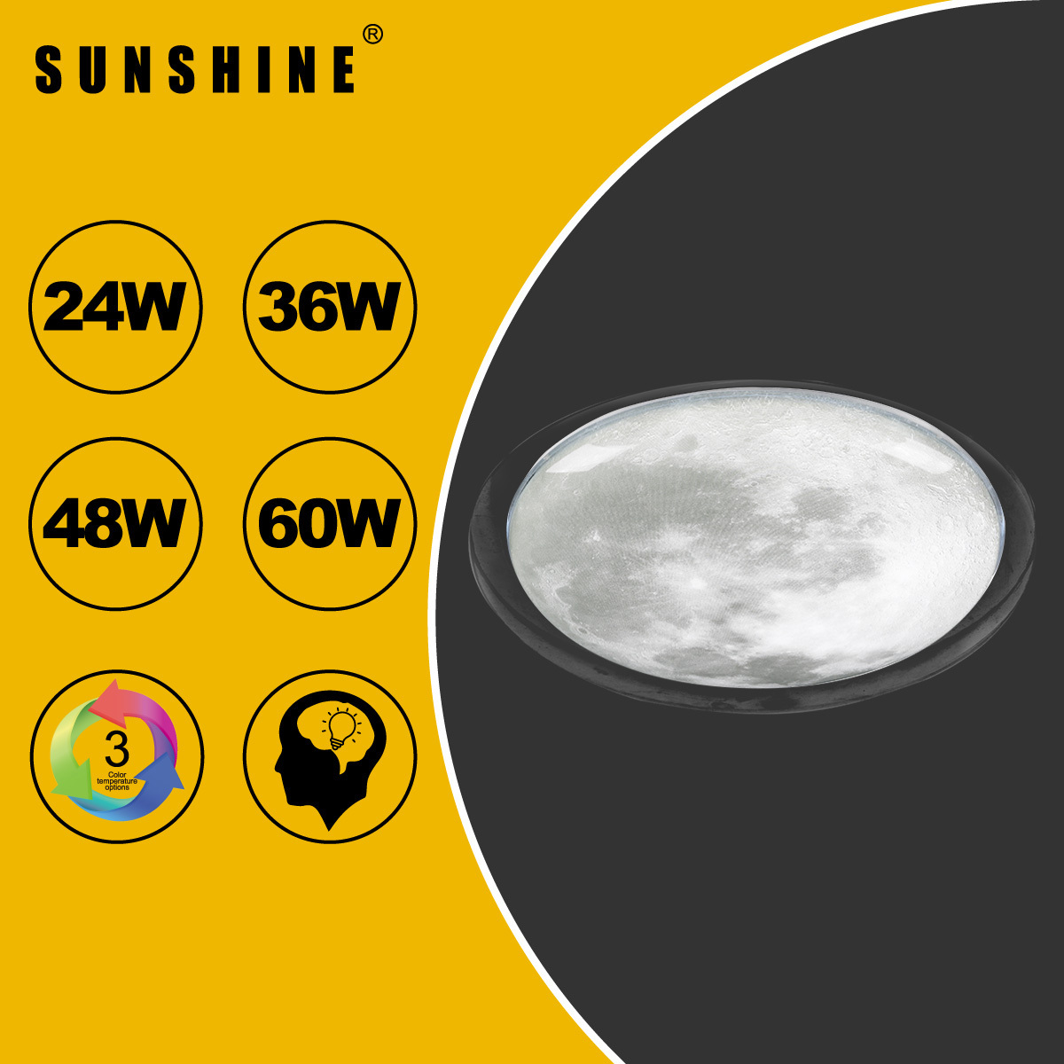 [CLE2款] 天花吸頂燈 三色溫/遙控三色溫 24W / 36W / 48W / 60W