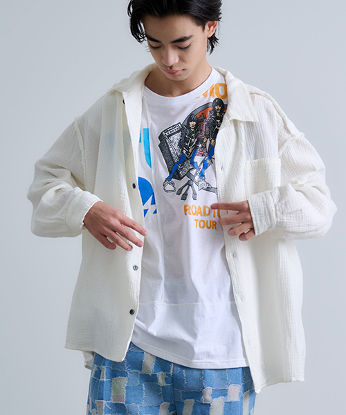 ｜REVO. TOKYO ｜Cut-off Double Gauze LS Shirt