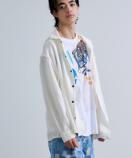 ｜REVO. TOKYO ｜Cut-off Double Gauze LS Shirt