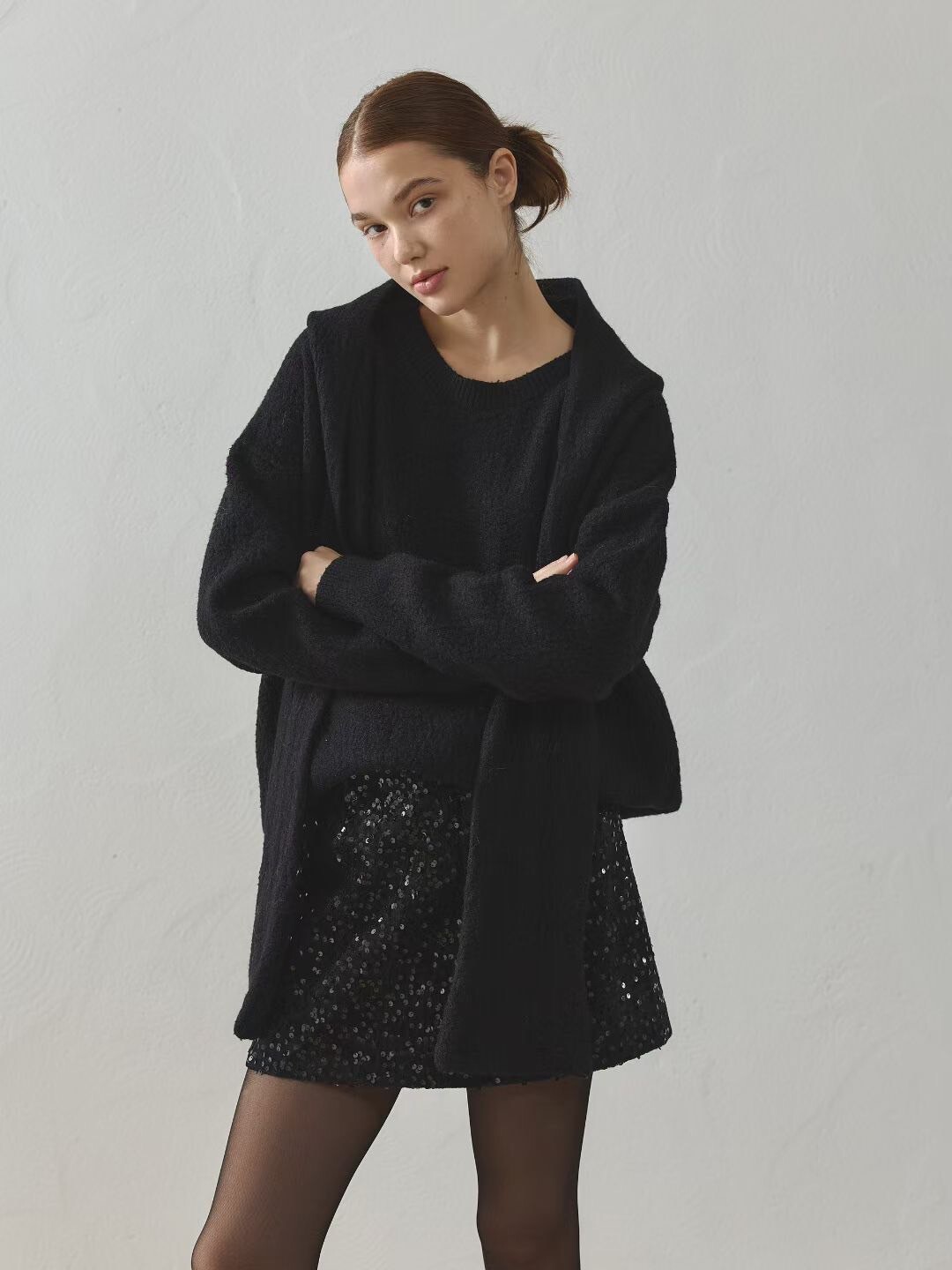 派對必備閃閃亮片A字短裙-S-Ｍ / 2色