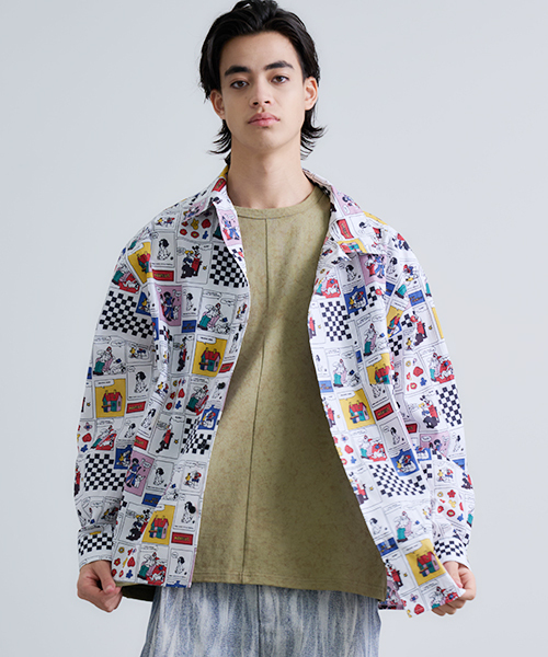 ｜REVO. TOKYO｜American Comic Pattern LS Shirt