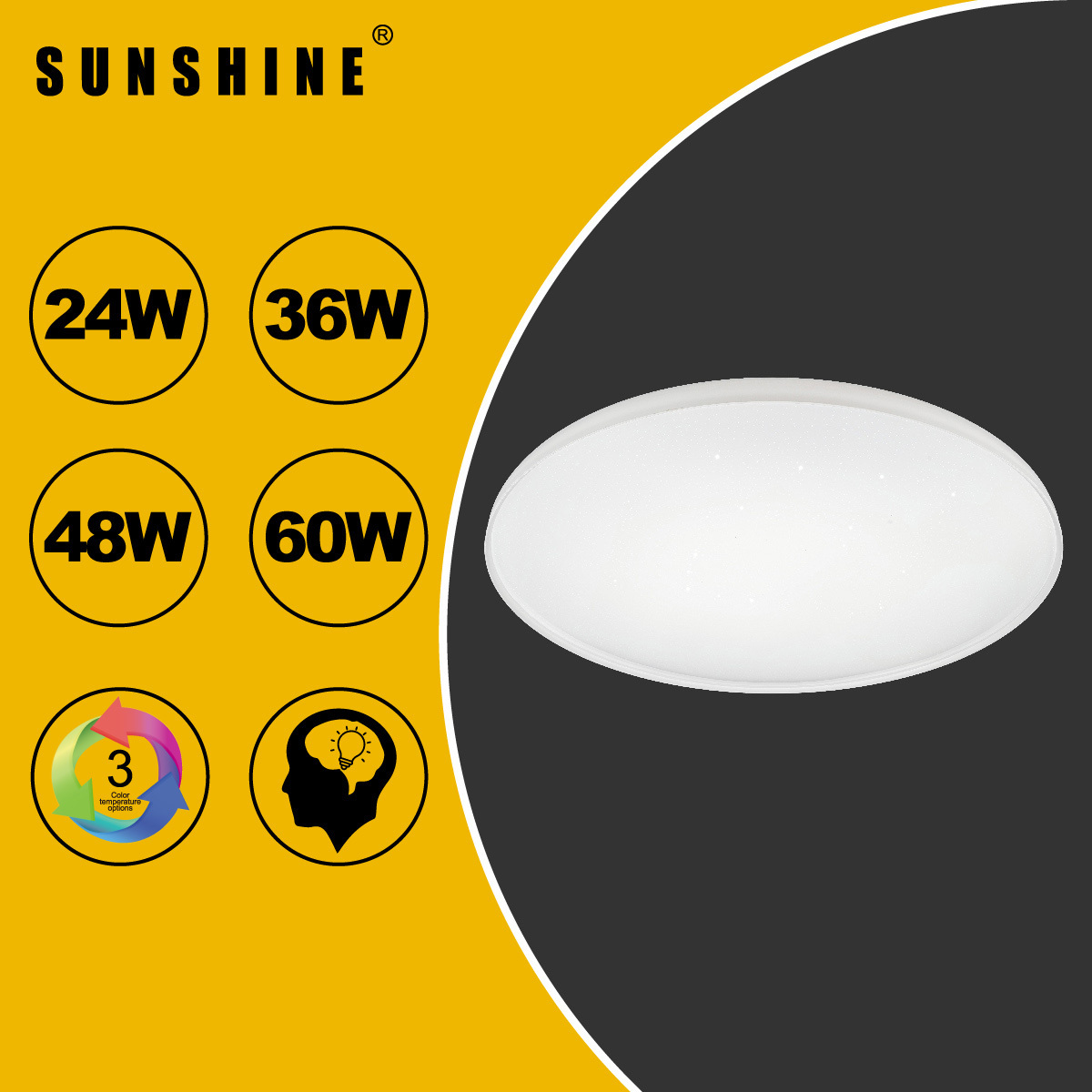 [CLN3款] 天花吸頂燈 三色溫/遙控三色溫 24W / 36W / 48W / 60W