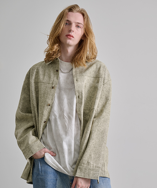 ｜REVO. TOKYO ｜Grunge Fade Pattern LS Shirt