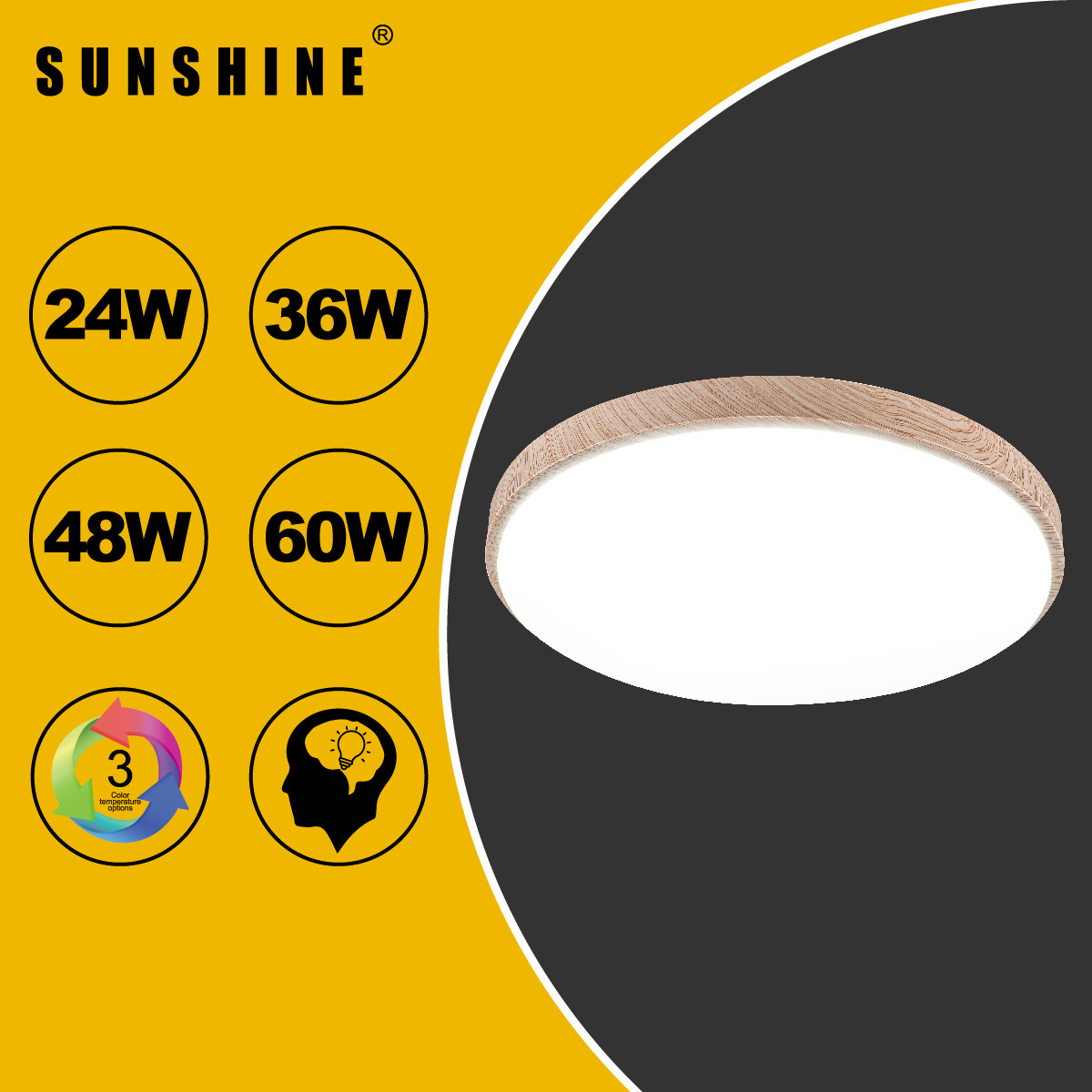 [CLW7款] 天花吸頂燈 三色溫/遙控三色溫 24W / 36W / 48W / 60W