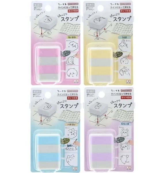 吉伊卡哇 可愛動物三連拍 浸透印章 3入組｜SUN-STAR 日本