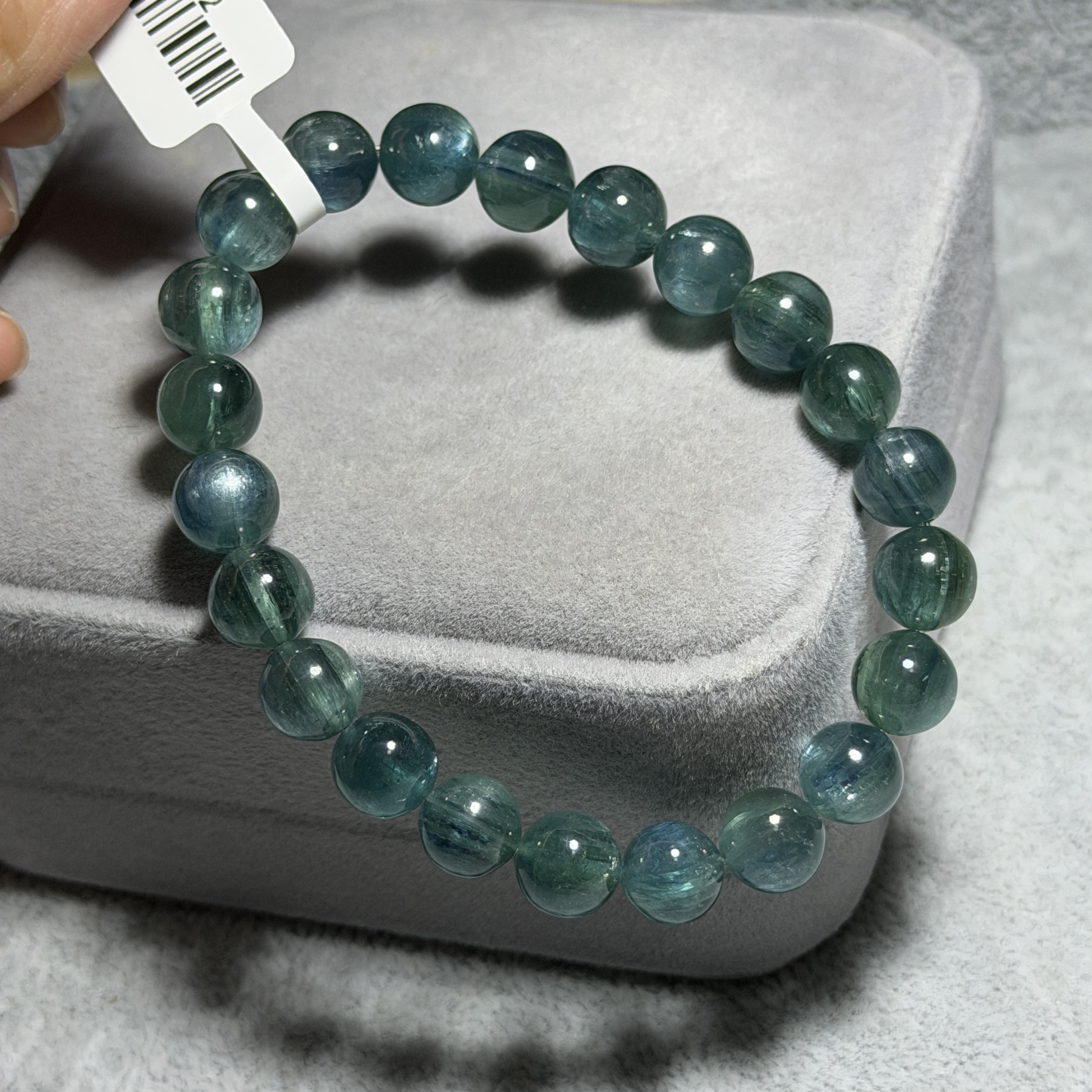 極高質藍綠晶 約8.8mm KN1572