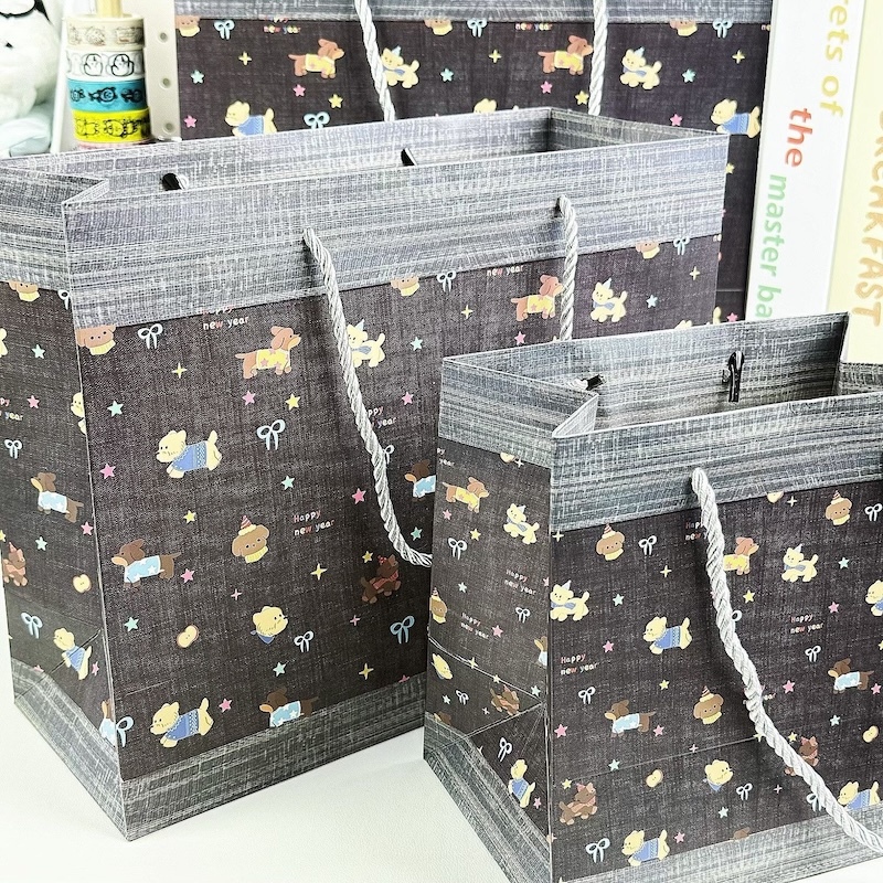 《12310》黑系牛仔感小狗狗紙袋/禮品袋