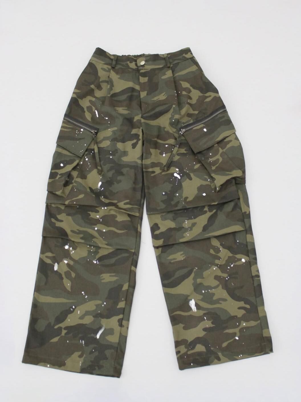 潑墨迷彩工裝鬆身褲 BALLIN-009P