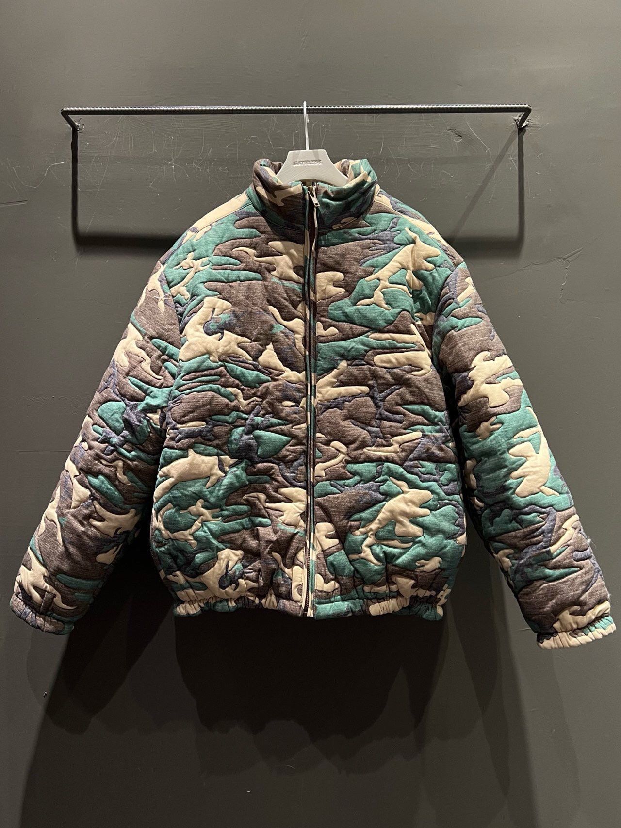 迷彩企領拉鍊外套(薄夾棉) SUB-046JK