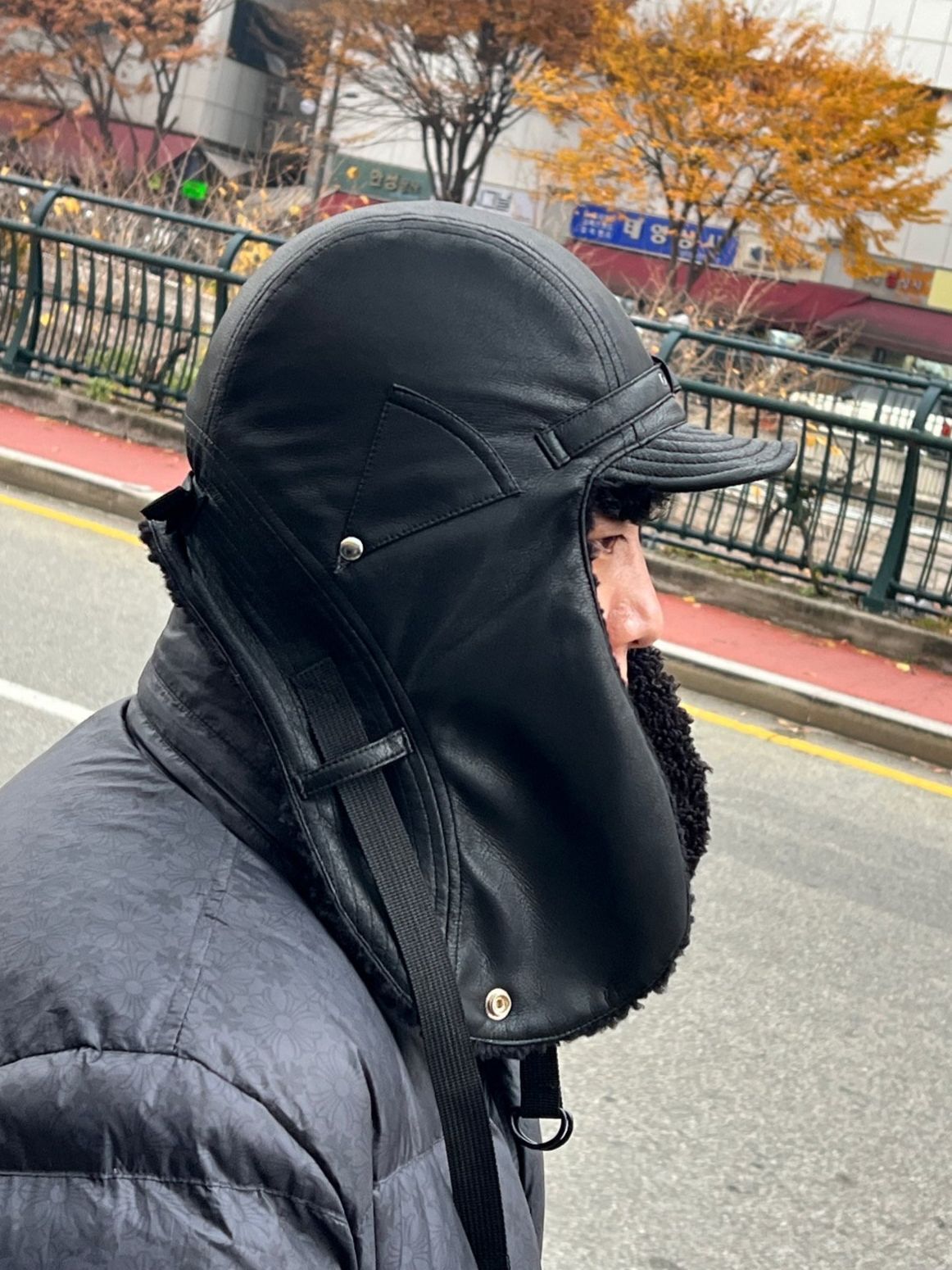 毛絨合成皮飛行帽 SUB-048H