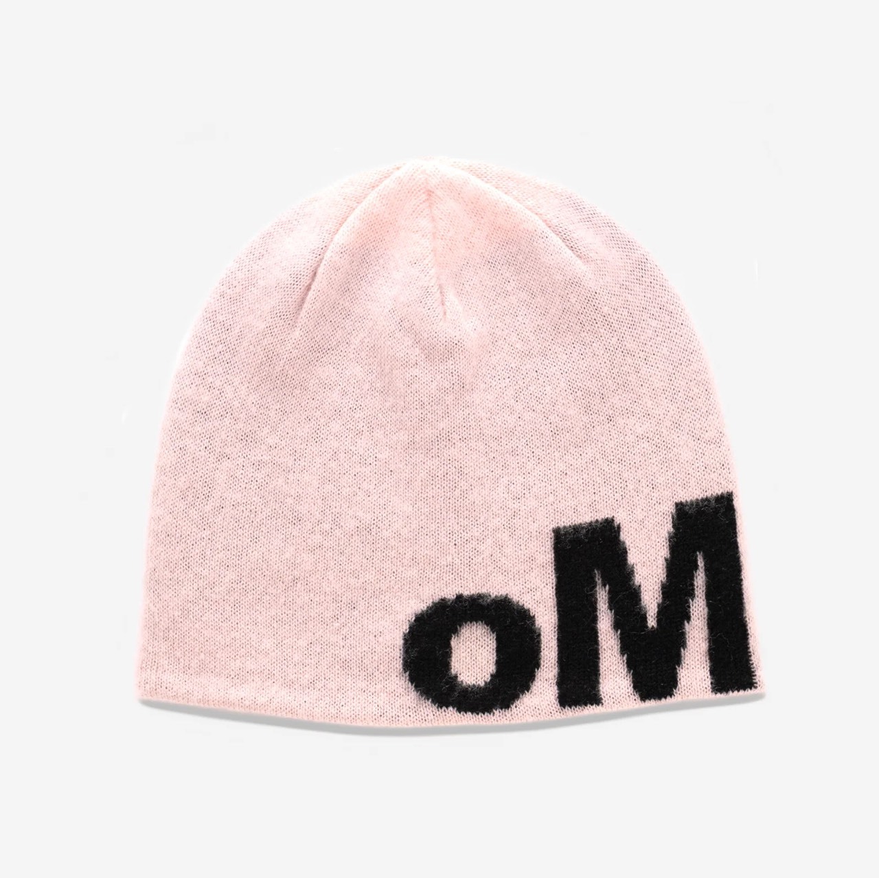 oMA Design Studio LOGO MOHAIR Skully Beanie 毛帽短毛帽粉灰