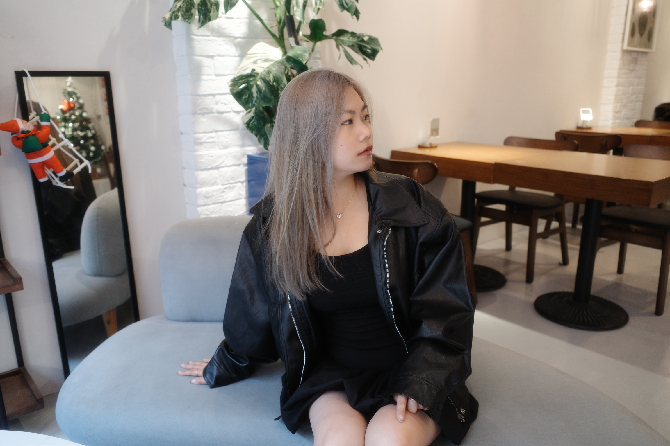 親自到韓選購! Oversized 簡約軟身皮褸