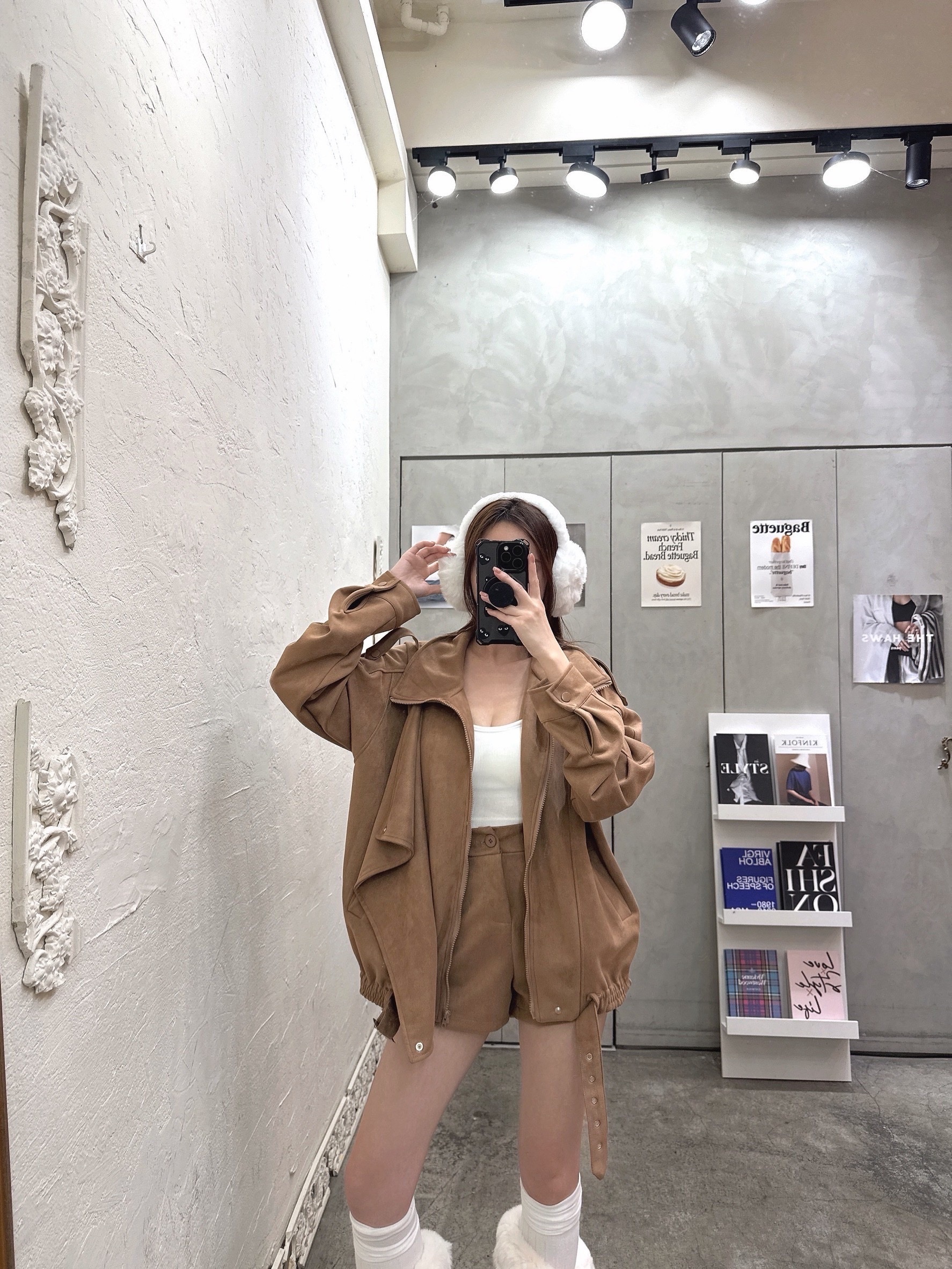 🇹🇼歐美感麂皮機車set