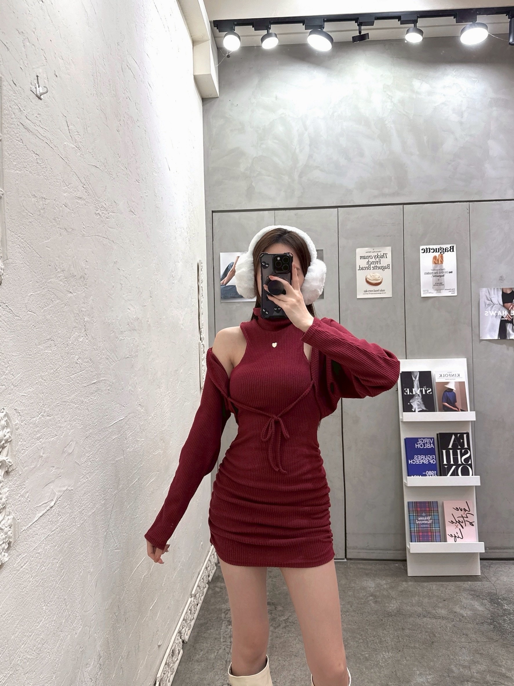 🇹🇼辣而不露 | 刷毛削肩洋裝set