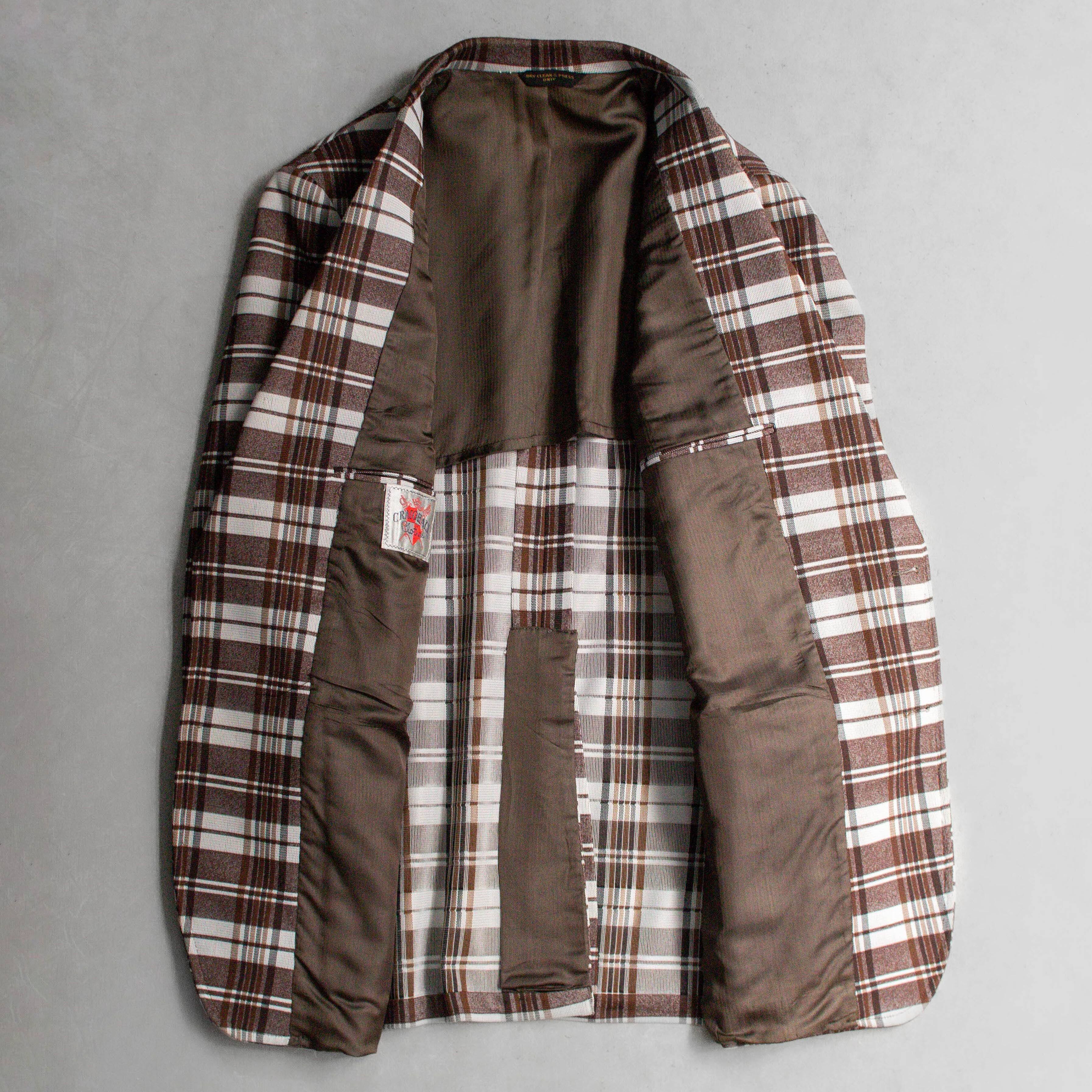 VINTAGE PLAID BLAZER 美國 棕色 格紋 西裝外套