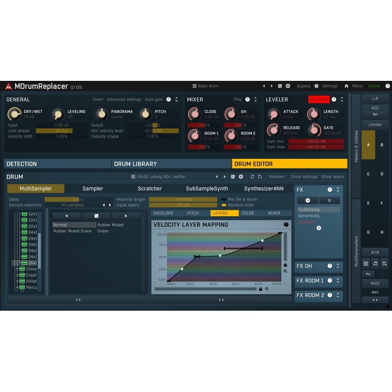 Melda MDrumReplacer｜鼓組替換觸發插件