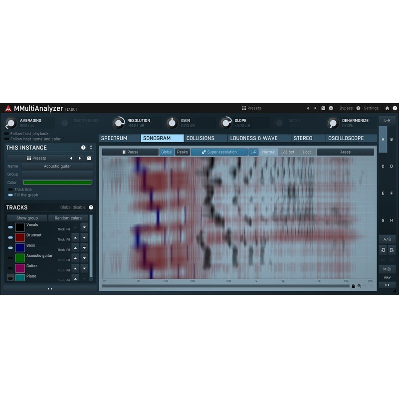 Melda MMultiAnalyzer｜多軌頻譜分析儀