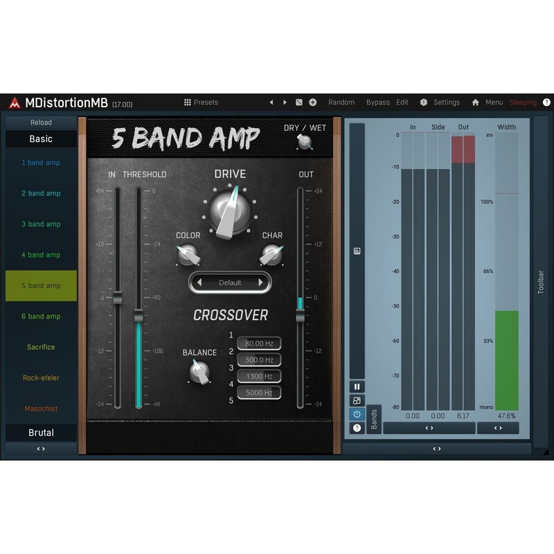 Melda MDistortionMB｜多段失真效果器