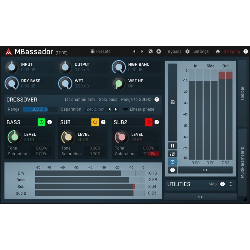 Melda MBassador｜貝斯飽和效果器插件