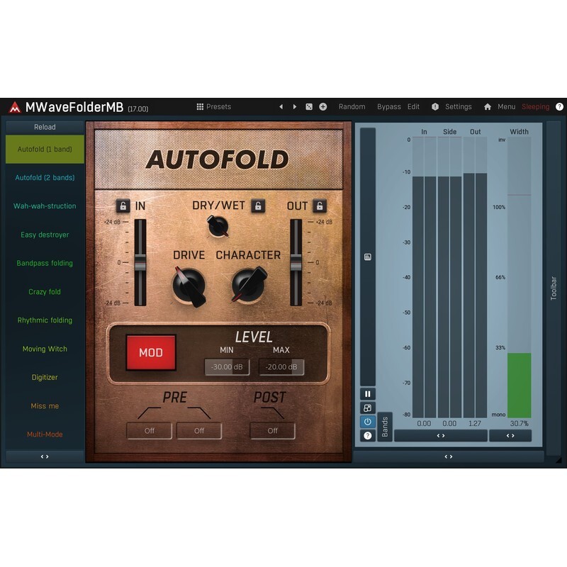 Melda MWaveFolderMB｜多段波形摺疊效果器