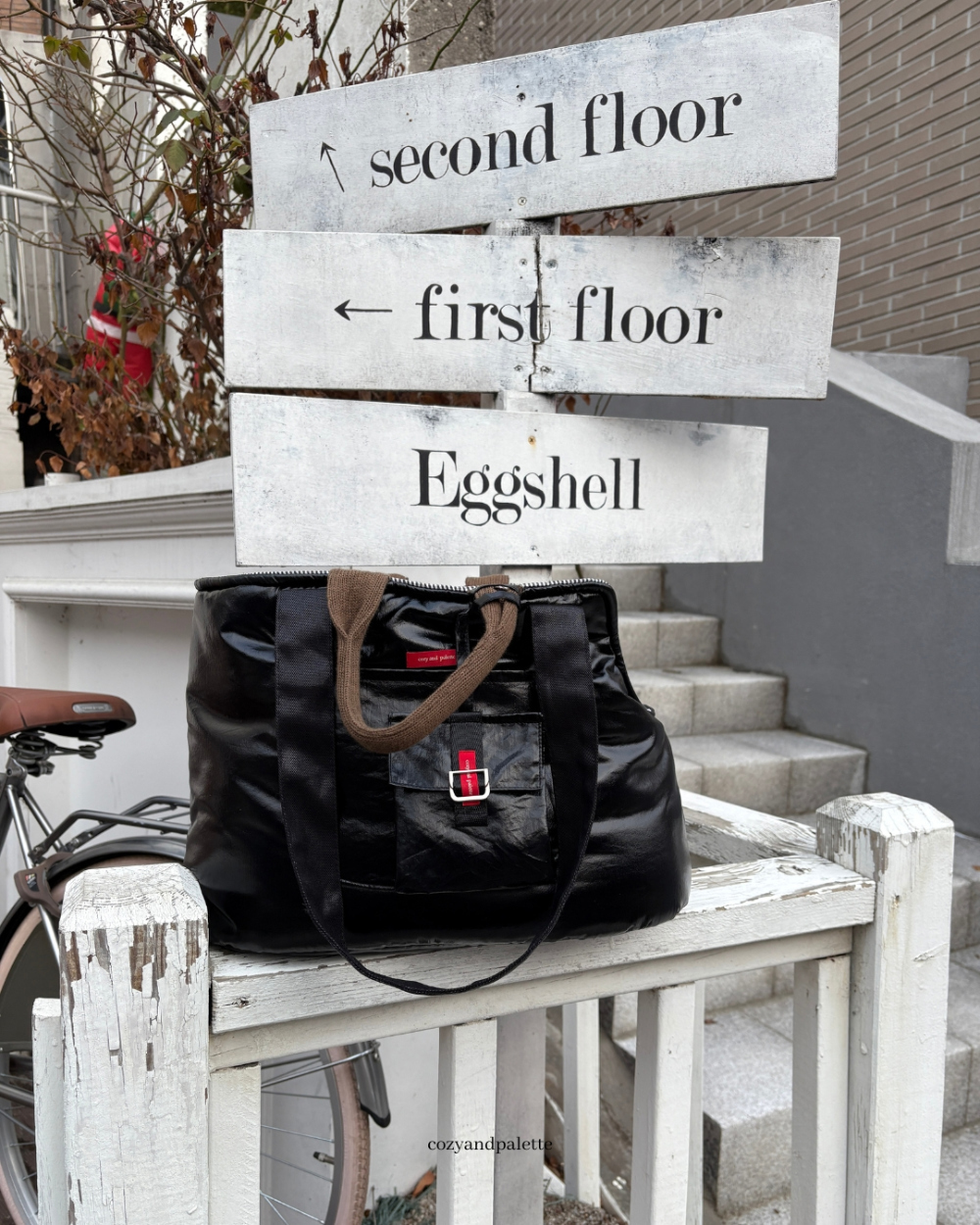 COZY-N 閃亮黑口袋起司包