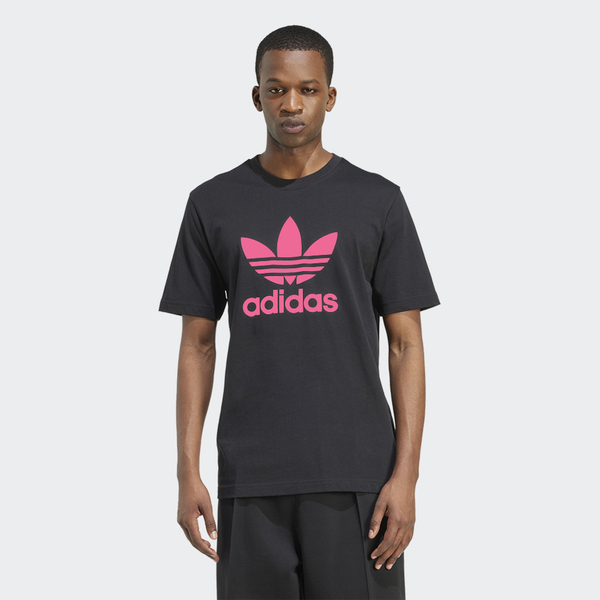 Adidas 愛迪達 Trefoil T-shirt JY3760 男 T恤 運動上衣 休閒短袖 黑 粉紅 亞版