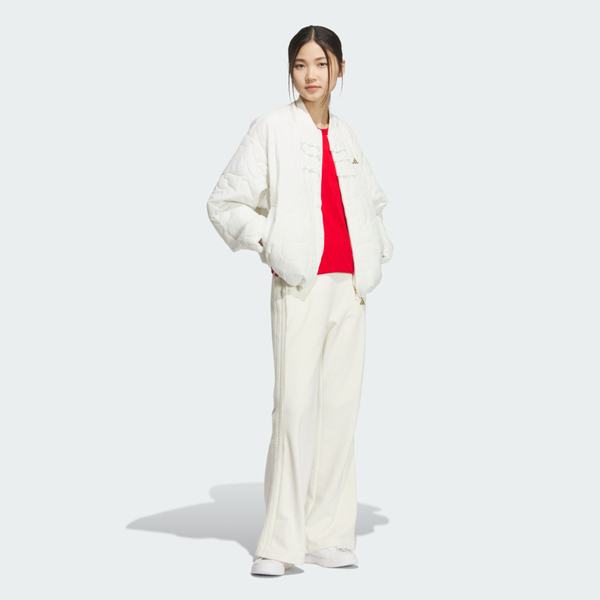 Adidas 愛迪達 Nyr Lt Pad Jkt KH2664 女 外套 夾克 運動外套 休閒 CNY 白金 亞版