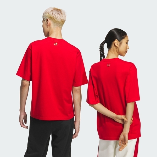 Adidas 愛迪達 Nyr Gfx Ss Tee KR3078 男女 T恤 運動上衣 休閒短袖 CNY 紅金 亞版