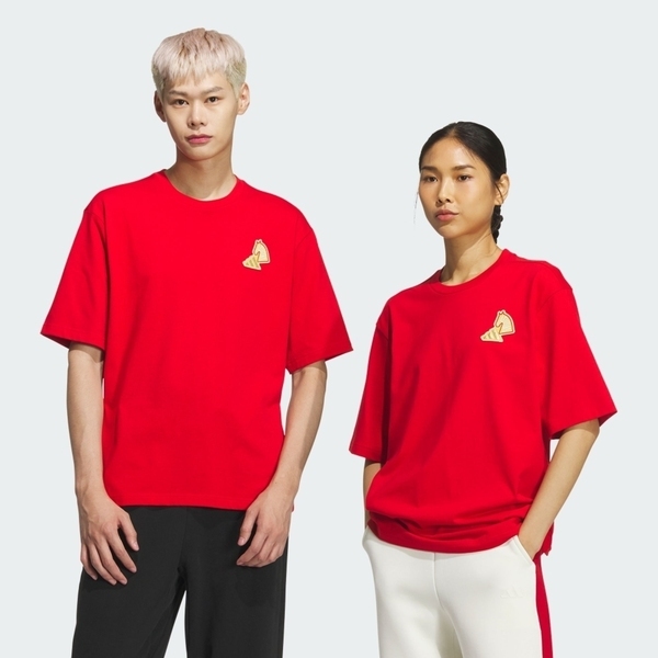 Adidas 愛迪達 Nyr Gfx Ss Tee KR3078 男女 T恤 運動上衣 休閒短袖 CNY 紅金 亞版