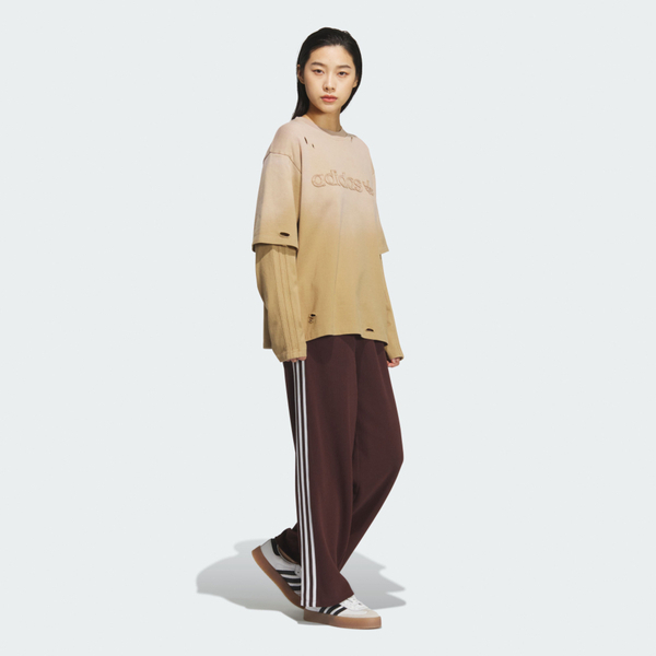Adidas 愛迪達 2in1 Tee Ls KS8496 女 長袖上衣 休閒長袖 米 黃 亞版