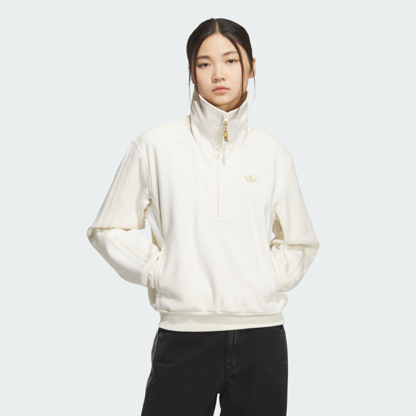 Adidas 愛迪達 Lny Halfzip KT0725 女 長袖上衣 休閒長袖 白 亞版
