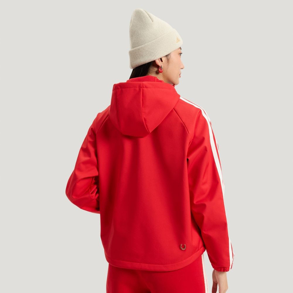 Adidas 愛迪達 Nyr Shl Jkt KU8972 女 連帽外套 防潑水 運動外套 CNY 紅白 亞版