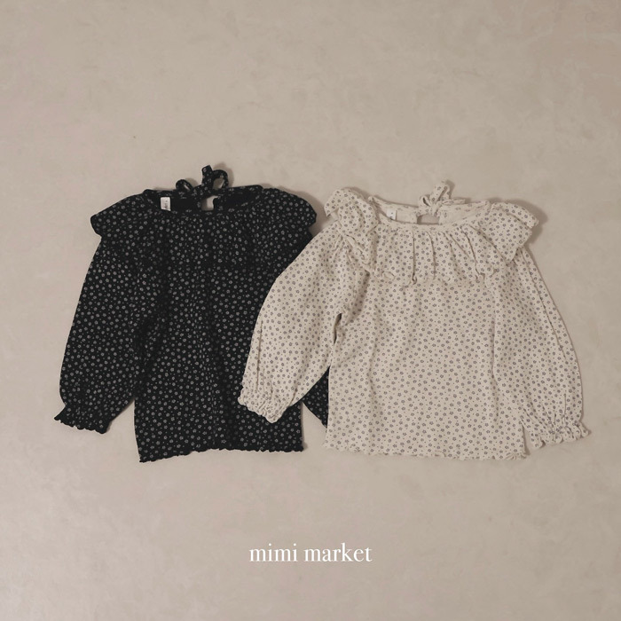 正韓春mimi-market 兩色浪漫繁花上衣