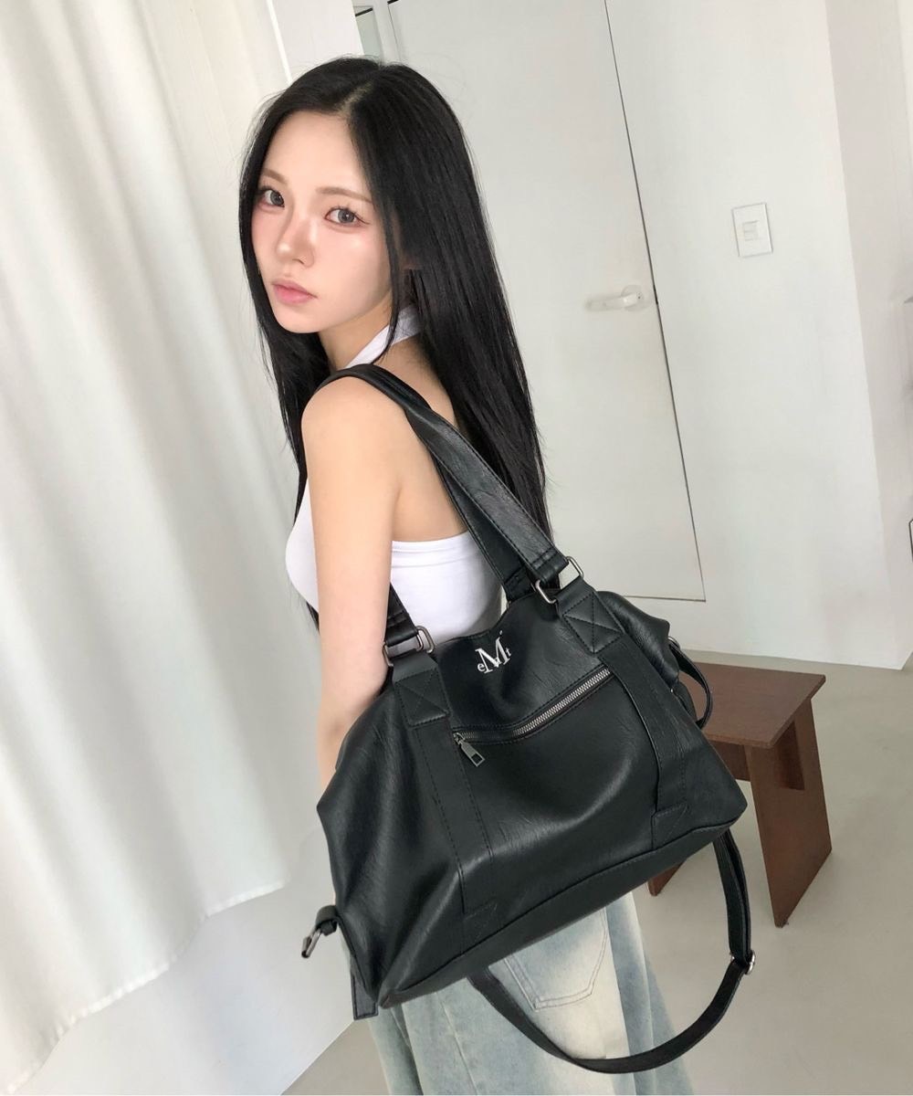 MUCENT 皮質托特包 大容量 手提 肩背 斜背