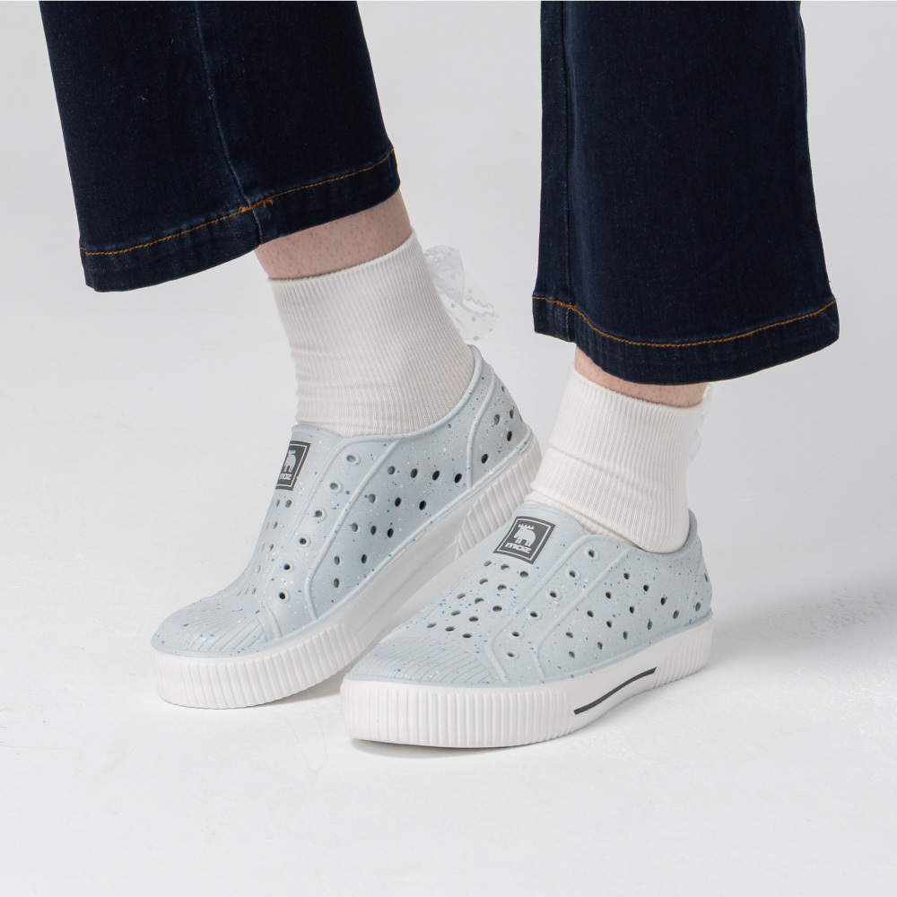 【北歐星空系列】雙色洞洞餅乾水鞋 (冰川藍)