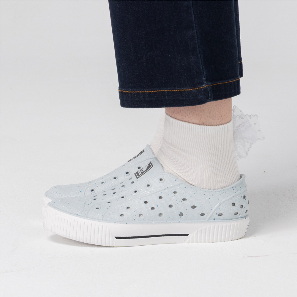 【北歐星空系列】雙色洞洞餅乾水鞋 (冰川藍)