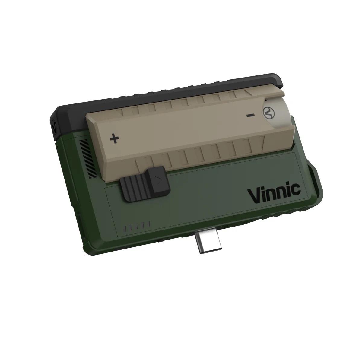 Vinnic Rendezvous 5,000mAh 可換電Type-C 直插式 雙輸出行動電源 (附21700電池兩枚) - Green