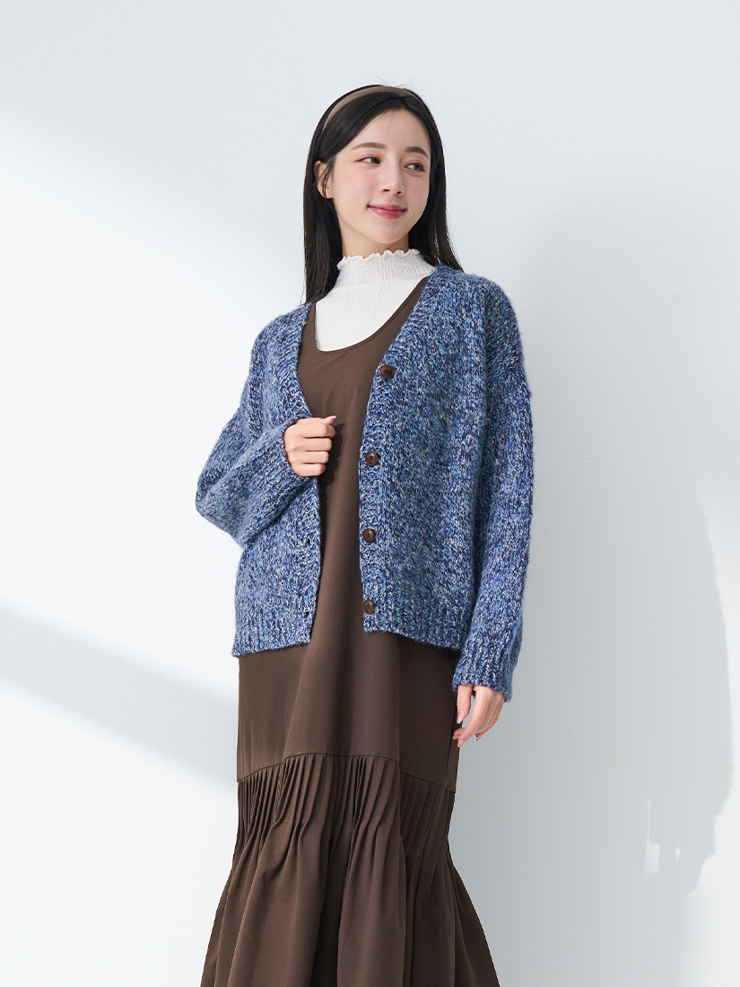 織紋外套簍空立領上衣壓褶魚尾洋裝組合