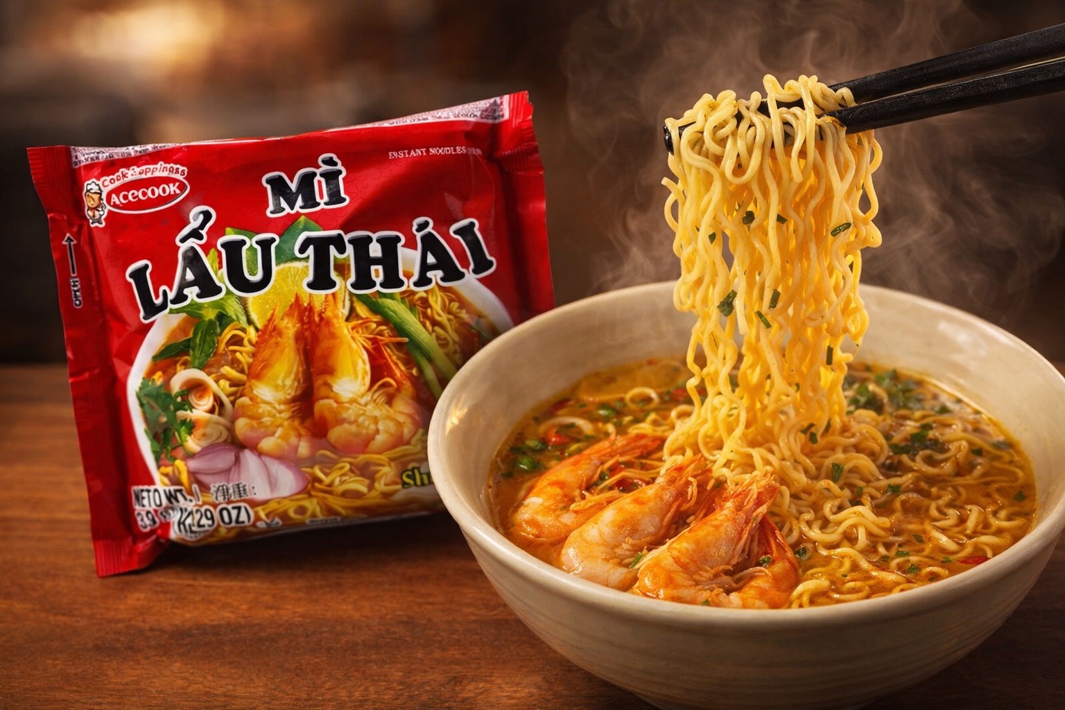 Thai Hotpot Instant Noodles acecook 83g