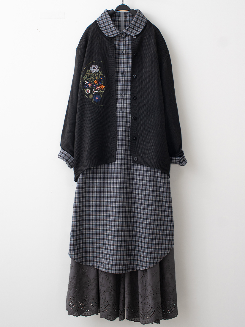 鬆軟針織外套輕磨毛洋裝純棉寬褲組合