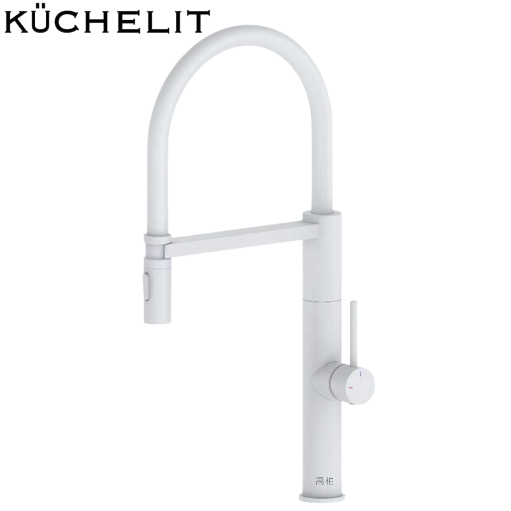 Küchelit 磁吸式不鏽鋼廚房龍頭_白色配白管  KF4101W
