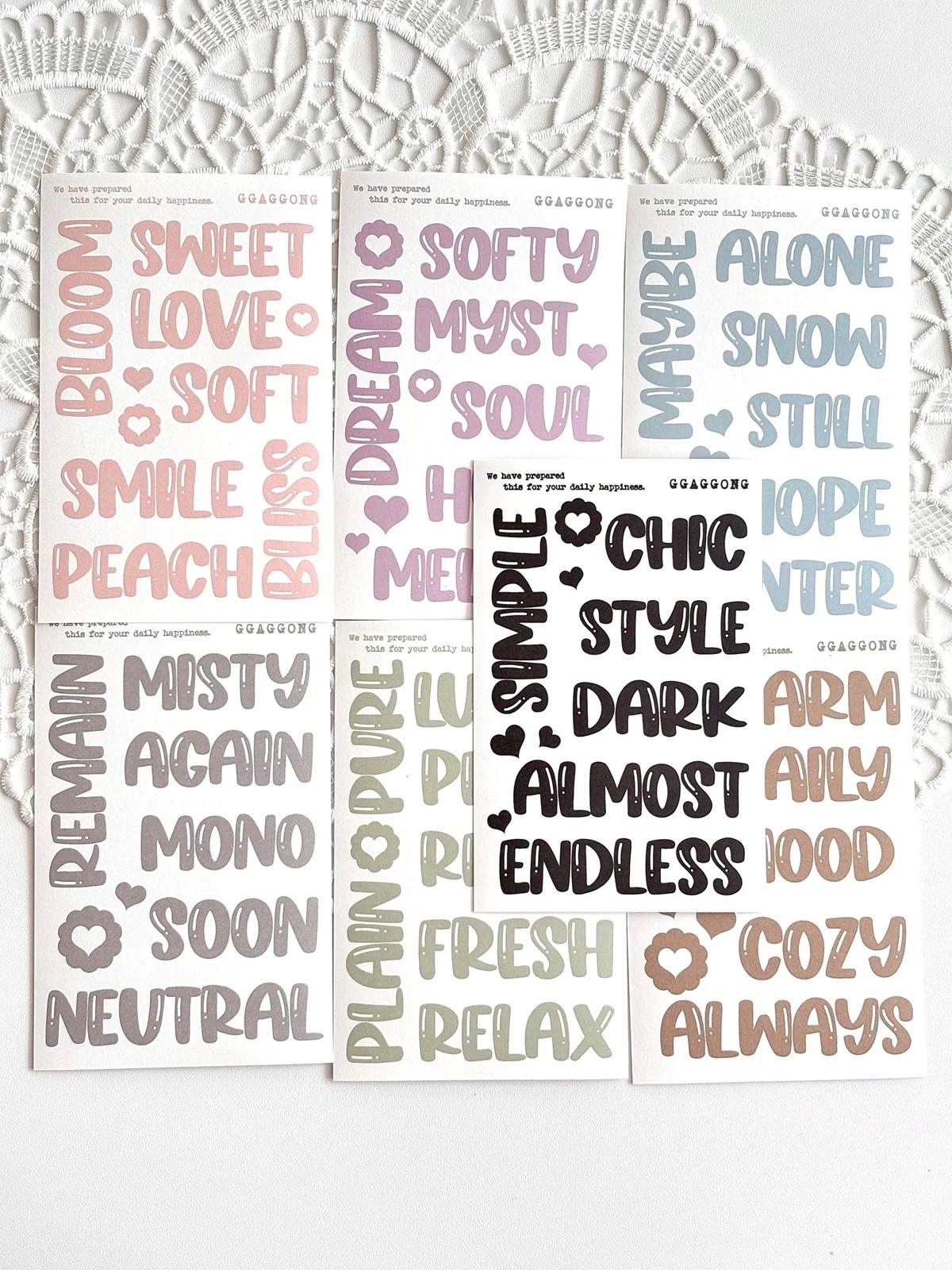 韓國 ggaggong．氣泡文字 模造紙貼紙包