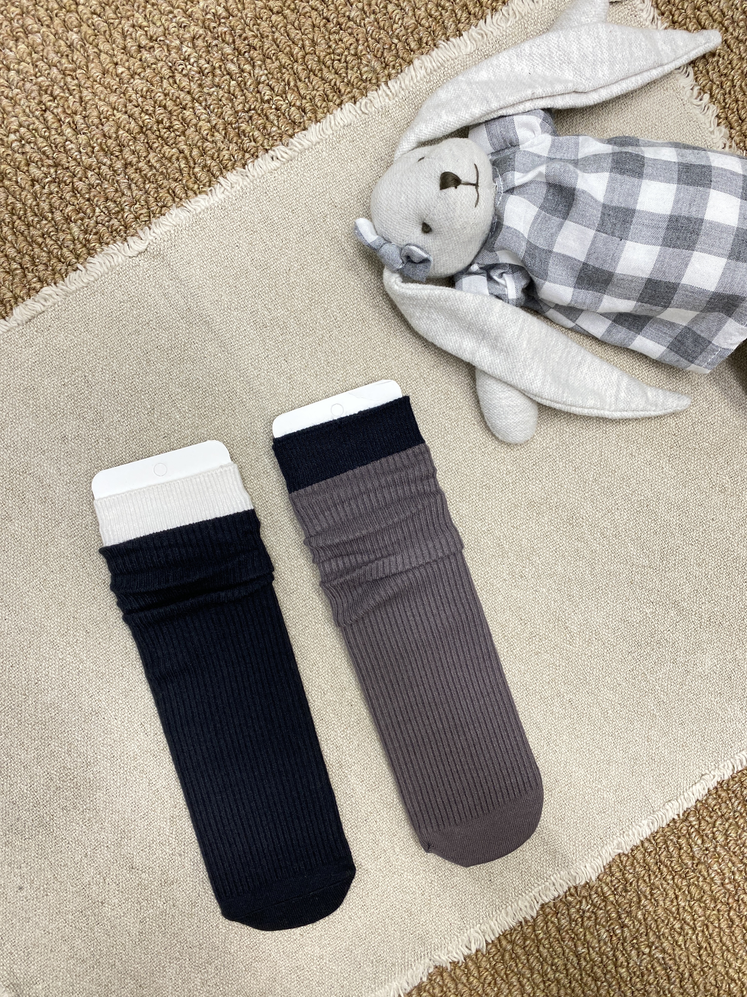 A04009撞色孩童堆堆襪