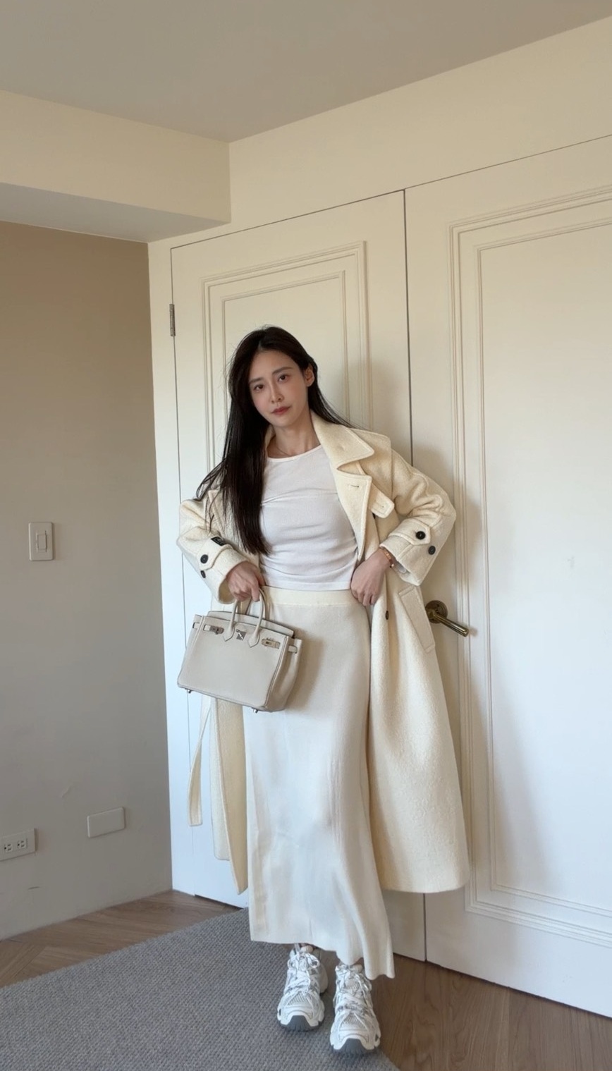 溫柔厚針織長裙