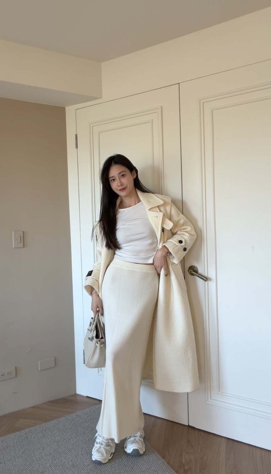 溫柔厚針織長裙