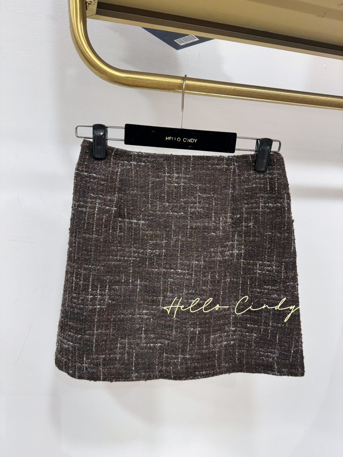 B12164 優雅小香風薄款毛呢褲裙