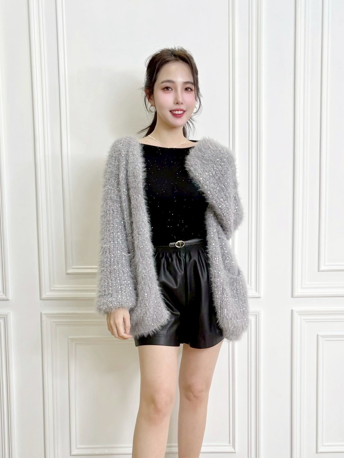 軟萌金蔥針織外套